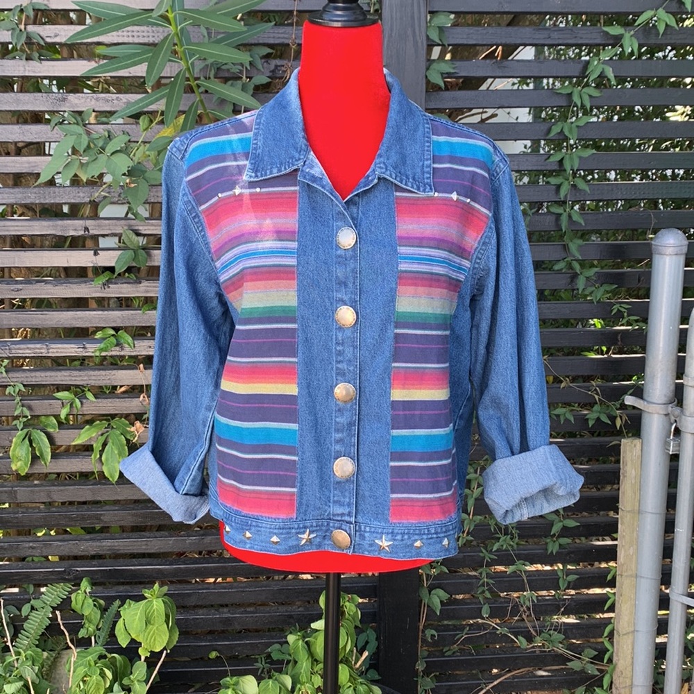 80s Serape Denim Jacket
